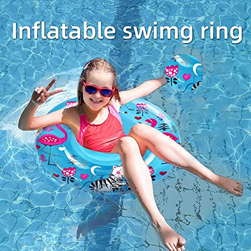 Anillo de Natación para Bebé,Anillo Flotador Bebe,Anillo de Natación Asient,Flotador Hinchable para bebé,Flotador Cuello Bebe,Inflable Flotador para Niños,Flotador Hinchable Ajustable (Azul-b)