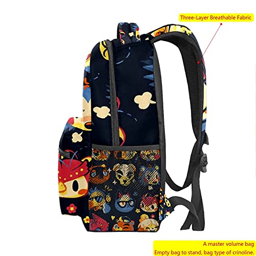 Animal Crossing FacesBackpack mochila escuela primaria adolescente niño escuela escuela bolsa niños escuela bolsa de hombro bolsa de viaje portátil mochila