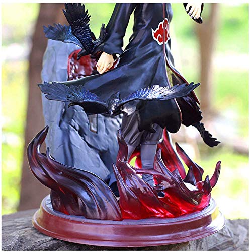 Anime Naruto Uchiha Itachi PVC Pop Colección de figuras de acción Modelo Akatsuki Cuervo Adornos de decoración de juguetes combinados Figuras de acción 27CM