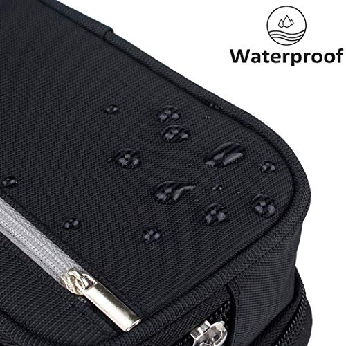 Aniwon Estuche para lápices 3 capas Cremallera impermeable Bolígrafo Organizador Bolso Estuche para lápices Estuche para lápices