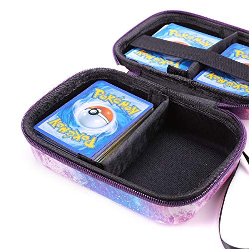 Annle Estuche portátil para Tarjetas de Comercio Pokemon, admite hasta 400 Tarjetas de Comercio Pokemon, Estuche rígido de EVA Duradero con Correa de Mano (Universe A)