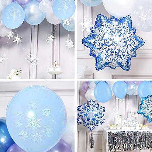 Anyingkai Frozen Cumpleaños Decoracion,Cumpleaños Frozen Decoracion,Frozen Fiesta Infantil,Cumpleaños Frozen,Globos Azules,Frozen Fiesta,Frozen Kit