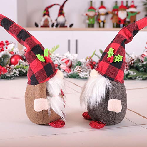 aoixbcuroc - Muñeca de peluche sueca hecha a mano con diseño de elfo de Navidad hecha a mano, diseño de gnomo, muñeca sueca Tomte Toy_D