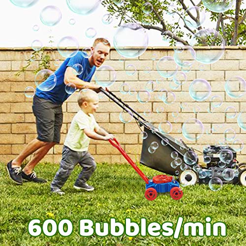 AOLUXLM Juguetes Niños 2 Años Máquina de Burbujas para al Aire Libre para de Soplado Automático Niñas Niño Juguete Bubble Lawn Mower