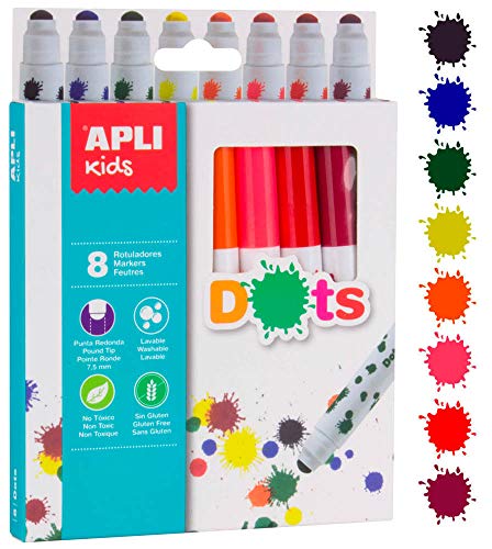 APLI Kids 16805 - Rotuladores Dots 8 Ud