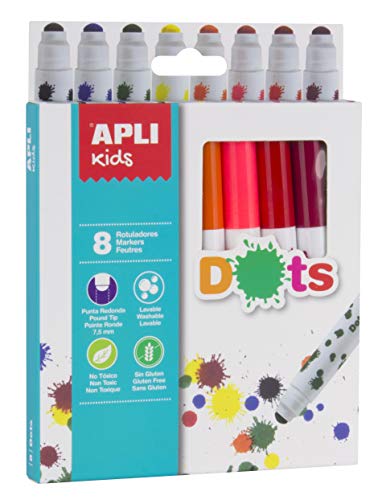 APLI Kids 16805 - Rotuladores Dots 8 Ud