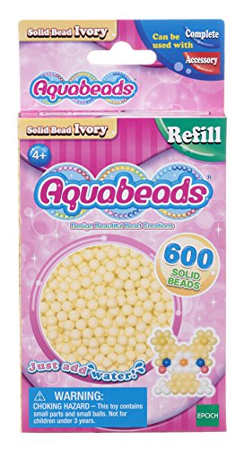 Aquabeads - 32628 - Pack abalorios sólidos Blanco marfil