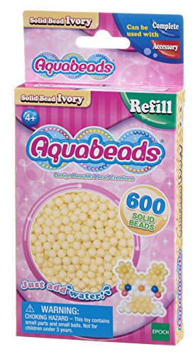 Aquabeads - 32628 - Pack abalorios sólidos Blanco marfil