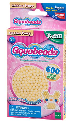 Aquabeads - 32628 - Pack abalorios sólidos Blanco marfil