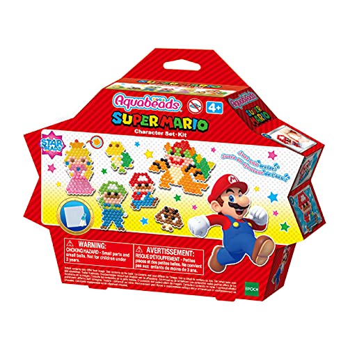 Aquabeads- Super Mario Set de Personajes, Color (EPOCH 31946)