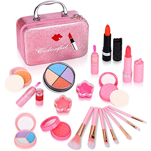 ARANEE Maquillaje Niñas Set Maletin Juguete Niña 21 PCS (Rosa)