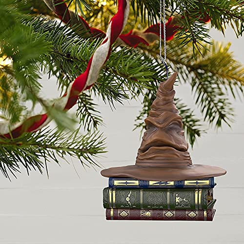 Árbol de Navidad Artificial Harry Potter Clasificación Sombrero Adorno de Navidad, Adorno de Navidad de Recuerdo 2021, Harry Potter Clasificación Sombrero, Sonido y Movimiento Sombrero de Navidad DEC