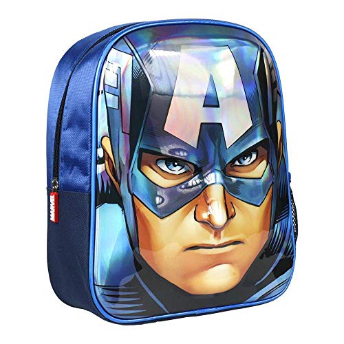 Artesania Cerda Mochila Infantil 3D Avengers Capitan America, Color Azul, 31 cm