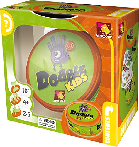 Asmodee - Dobble Kids (versión inglesa) - Idioma en Inglés