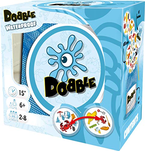 Asmodee Dobble Waterproof - Juego de cartas resistente al agua, versiones surtidos