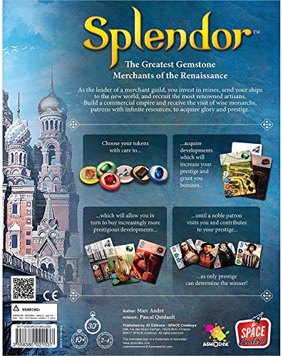 Asmodee Splendor - Juego de estrategia [Versión importada (inglés)] - Idioma en Inglés