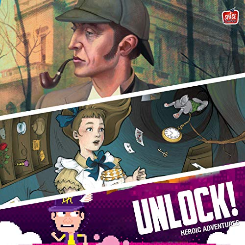 Asmodee-Unlock Heroic Adventures-Juego de Mesa-Español, Color (SCUNL05ES)