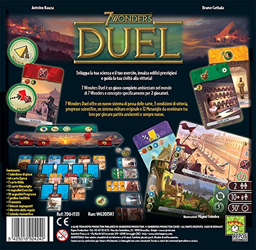 Asterion 8035 – 7 Wonders Duel, edición Italiana, Multicolor