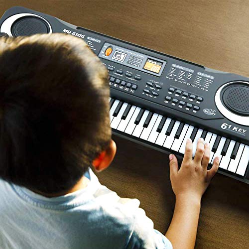 ASTOTSELL Teclado de Piano de 61 Teclas para niños, Piano Multifuncional para Principiantes con micrófono para niños de 3 a 4 5 años de Edad, Piano Digital de Juguete