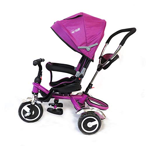 ATAA Baby Triciclo evolutivo 5 en 1 - Violeta - Asiento Giratorio 360º - Ruedas eva antipinchazos y ultrasilenciosas