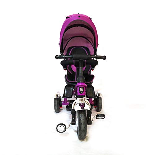 ATAA Baby Triciclo evolutivo 5 en 1 - Violeta - Asiento Giratorio 360º - Ruedas eva antipinchazos y ultrasilenciosas