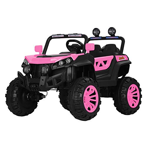 ATAA Buggy Rodeo 4x4 - Rosa - - Coche eléctrico para niños con tracción a Las 4 Ruedas, Mando Remoto, App móvil y Dos Asientos.