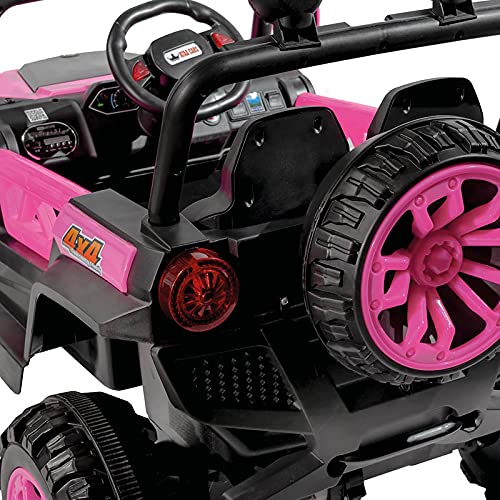 ATAA Buggy Rodeo 4x4 - Rosa - - Coche eléctrico para niños con tracción a Las 4 Ruedas, Mando Remoto, App móvil y Dos Asientos.