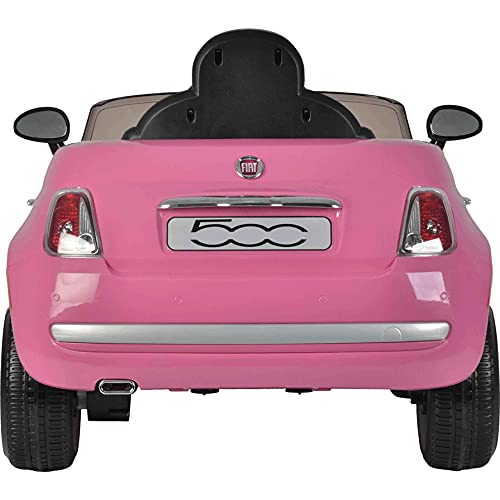 ATAA FIAT 500 12V - Rosa - Coche eléctrico para niños y para niñas de batería 12 y Mando Control Remoto Padres