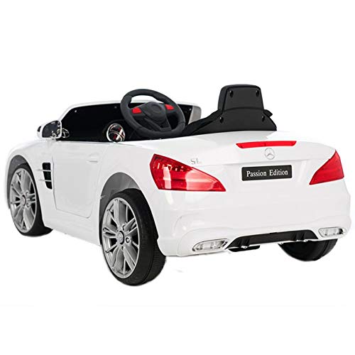 ATAA Mercedes SL400 con Mando para Adultos - Blanco Coche eléctrico para niños versión 2020 con batería 12V