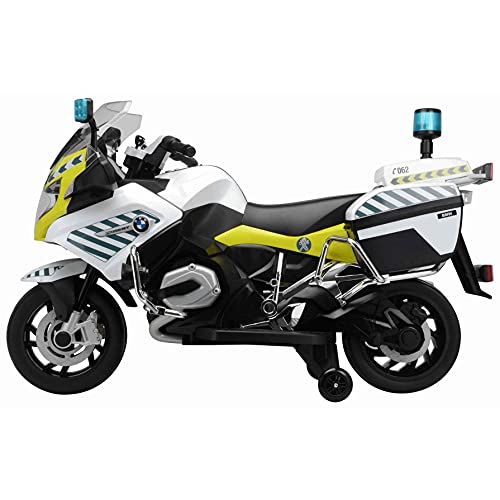 ATAA Moto de Guardia Civil de tráfico 12v B-M-W R1200 - Moto eléctrica para niños de batería 12v