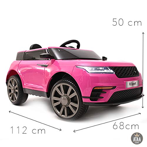 ATAA R-Sport 12v - Rosa - Coche eléctrico para niños y niñas con Mando Padres y batería 12v