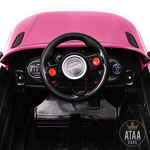 ATAA R-Sport 12v - Rosa - Coche eléctrico para niños y niñas con Mando Padres y batería 12v