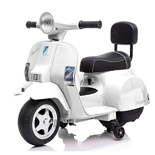 ATAA Vespa clásica PX150 Mini Oficial - Blanco Moto de batería para niños Vespa clásica PX150 Mini