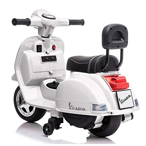 ATAA Vespa clásica PX150 Mini Oficial - Blanco Moto de batería para niños Vespa clásica PX150 Mini