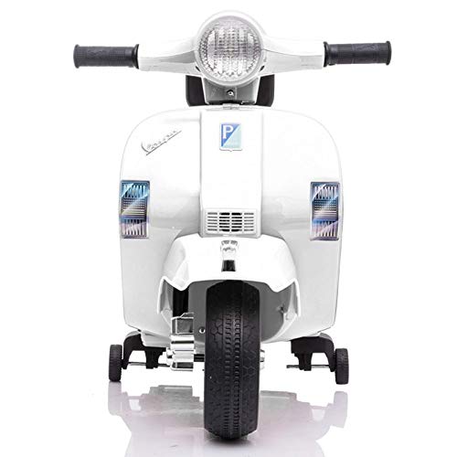 ATAA Vespa clásica PX150 Mini Oficial - Blanco Moto de batería para niños Vespa clásica PX150 Mini