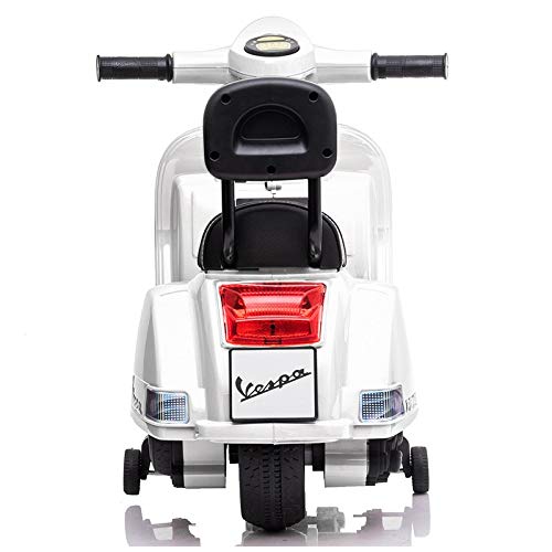 ATAA Vespa clásica PX150 Mini Oficial - Blanco Moto de batería para niños Vespa clásica PX150 Mini