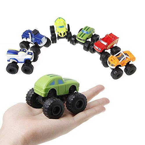 ATING 6X Blaze und die Monster Toy Machines Fahrzeuge Racer Cars Trucks for Kinder Set