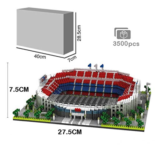 Atomic Building Estadio Camp NOU del Fútbol Club Barcelona. Modelo para armar con nanobloques. Más de 3500 Piezas