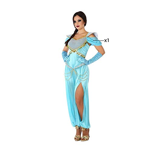 Atosa-61431 Atosa-61431-Disfraz Princesa Arabe-Adulto Mujer, Color celeste, XS a S (61431 , color/modelo surtido