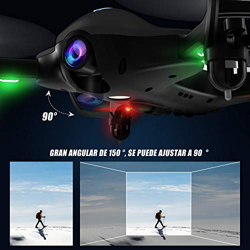 ATOYX Drone con Cámara, 720 HD Drone Plegable con App WiFi FPV , Altitud Hold, Modo sin Cabeza, Una Tecla de Despegue y Aterrizaje de Gravedad RTF, Mejor Regalo,AT-146