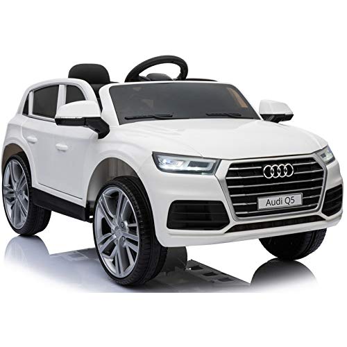 Audi Q5 Licenciado 12v - Blanco - Coche eléctrico para niños Audi Q5 con Licencia Oficial.