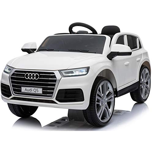 Audi Q5 Licenciado 12v - Blanco - Coche eléctrico para niños Audi Q5 con Licencia Oficial.