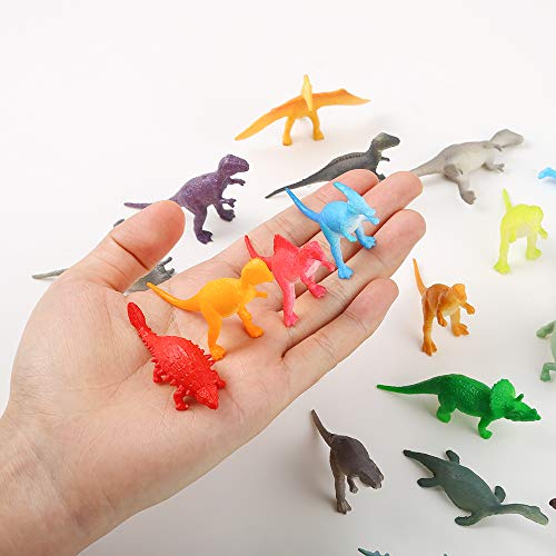 Auihiay - Juego de 26 Mini Figuras de Dinosaurio de plástico para educación Infantil, Paquetes de Fiesta, Regalos de Fiesta, Adornos para Tartas