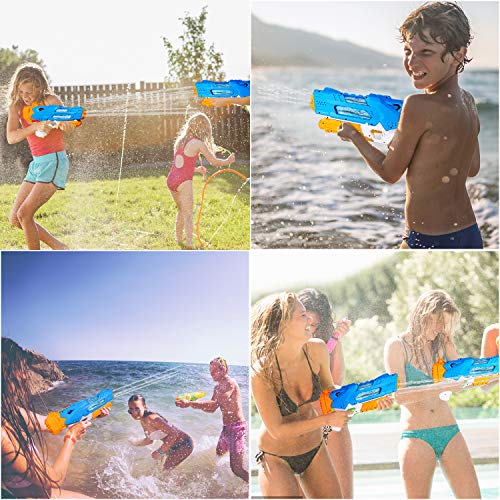 Auney Pistola de Agua de Juguete para Niños, Pistolas de Agua Transparentes Squirt Gun Playa Piscina Juguetes Acuáticos