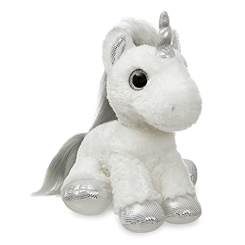 Aurora- Peluches y muñecas, Color blanco y plateado, 31cm (60855)