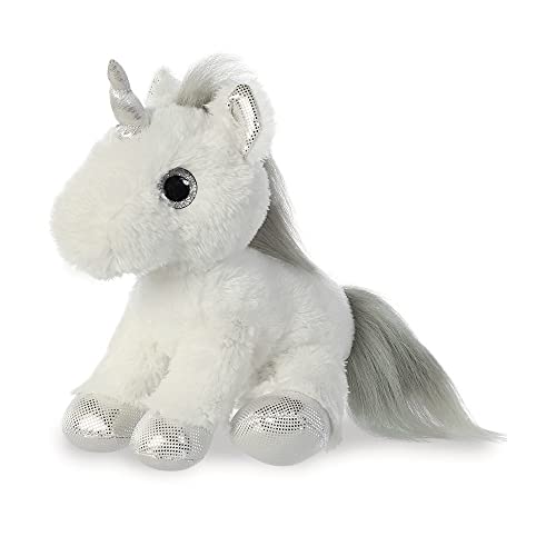 Aurora- Peluches y muñecas, Color blanco y plateado, 31cm (60855)