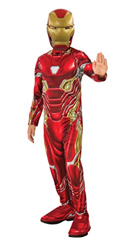 Avengers - Disfraz oficial de Iron Man para niños, Infinity War, talla 8-10 años (Rubies 641051-L)