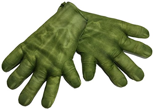 Avengers - Guantes para disfraz de Hulk para niño, talla única infantil (Rubie's 36348)