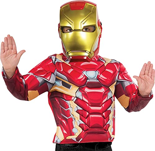 Avengers - Máscara de Iron Man para niño, Talla única infantil (Rubie's 39216)