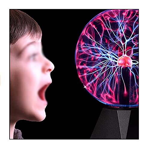 AXTMR Bola de Plasma Gigante Unisex, Magic Lamp de Rayos Que se Puede Tocar y controlar por Sonido, Magic Plasma Ball Esfera Lámpara de inducción científica,Voice 10.5in,Size